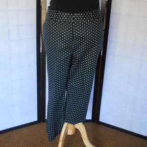 Rafaella Black High Rise Polka Dot Cropped Pants